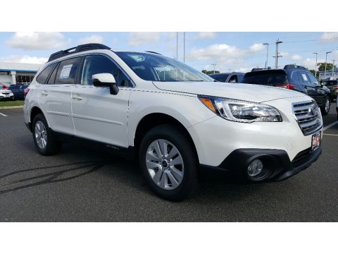 Crystal White Pearl Subaru Outback 2.5i Premium.  Click to enlarge.