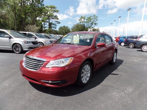Deep Cherry Red Crystal Pearl Chrysler 200 Touring Sedan.  Click to enlarge.