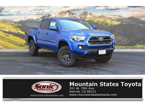 Blazing Blue Pearl Toyota Tacoma SR5 Double Cab 4x4.  Click to enlarge.