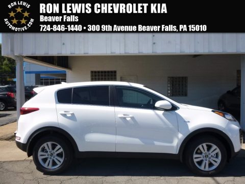 Clear White Kia Sportage LX AWD. Click to enlarge. Clear White Kia Sportage LX AWD. Click to enlarge.