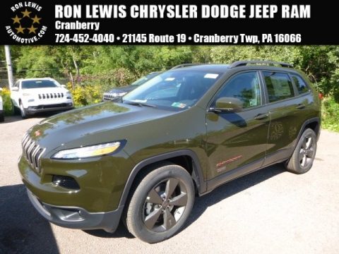 Recon Green Jeep Cherokee 75th Anniversary Edition 4x4.  Click to enlarge.