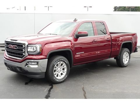 Crimson Red Tintcoat GMC Sierra 1500 SLE Double Cab 4WD.  Click to enlarge.