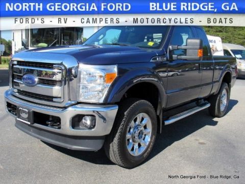 Blue Jeans Ford F350 Super Duty Lariat Super Cab 4x4.  Click to enlarge.