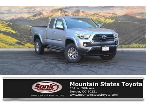 Silver Sky Metallic Toyota Tacoma SR5 Access Cab 4x4.  Click to enlarge.