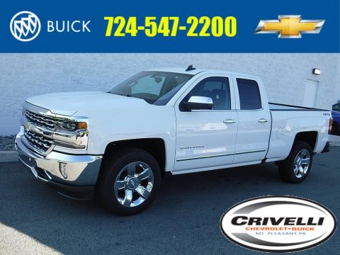 Summit White Chevrolet Silverado 1500 LTZ Double Cab 4x4.  Click to enlarge.