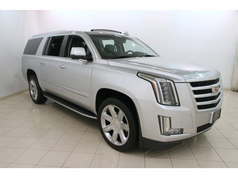 Radiant Silver Metallic Cadillac Escalade ESV Luxury 4WD.  Click to enlarge.