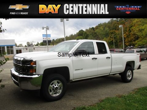 Summit White Chevrolet Silverado 2500HD WT Double Cab 4x4.  Click to enlarge.