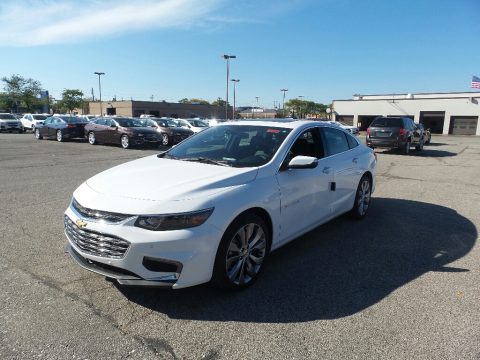 Summit White Chevrolet Malibu Premier.  Click to enlarge.