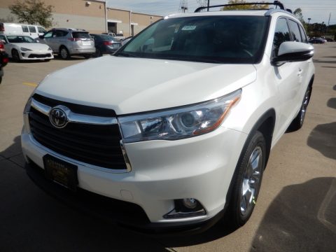 Blizzard Pearl Toyota Highlander Limited Platinum AWD.  Click to enlarge.