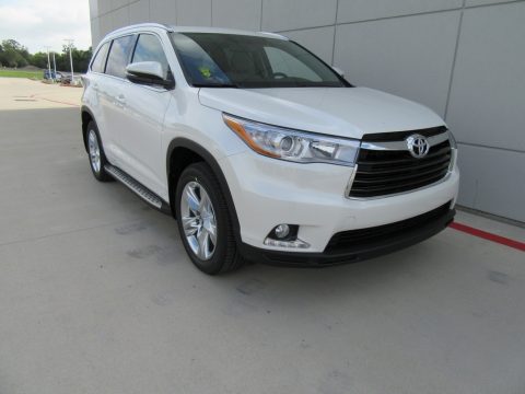 Blizzard Pearl Toyota Highlander Limited.  Click to enlarge.