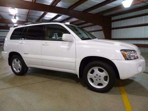 Super White Toyota Highlander Limited 4WD. Click to enlarge. Super White Toyota Highlander Limited 4WD. Click to enlarge.