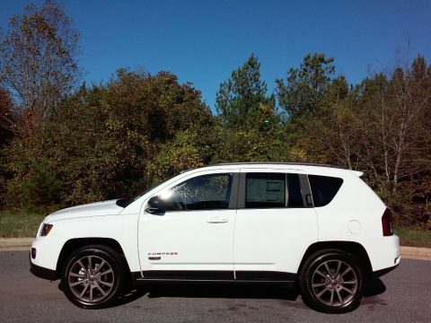 Bright White Jeep Compass 75th Anniversary Edition.  Click to enlarge.