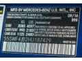 Mercedes-Benz Color Code 896 Brilliant Blue Metallic #6