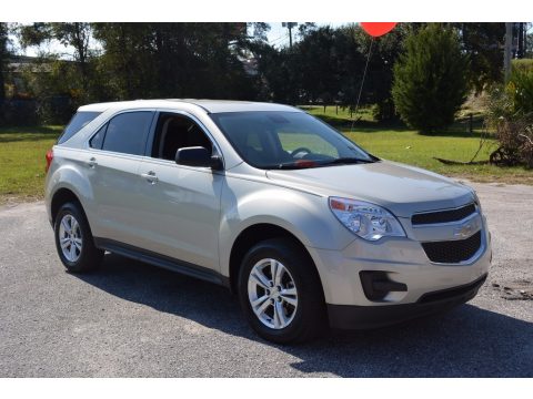 Champagne Silver Metallic Chevrolet Equinox LS.  Click to enlarge.