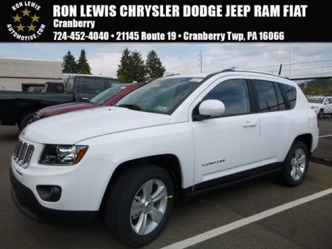 Bright White Jeep Compass Latitude 4x4.  Click to enlarge.