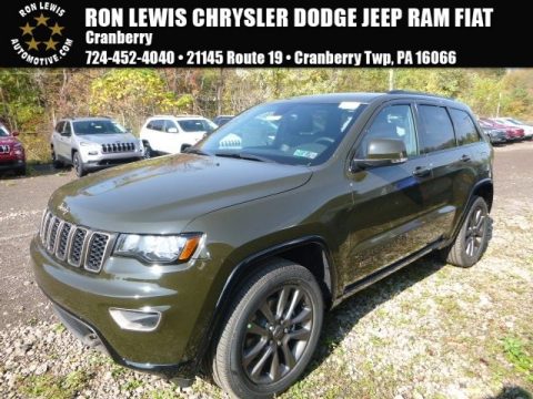 Recon Green Jeep Grand Cherokee Limited 75th Annivesary Edition 4x4.  Click to enlarge.
