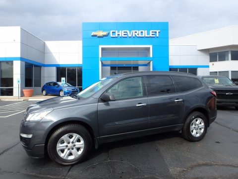 Cyber Grey Metallic Chevrolet Traverse LS AWD.  Click to enlarge.