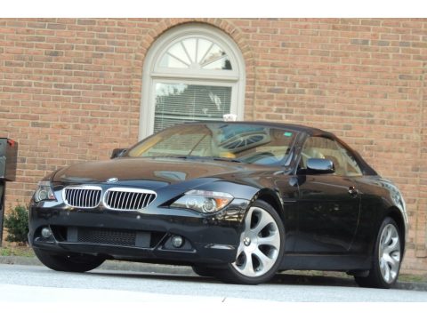 Jet Black BMW 6 Series 650i Convertible.  Click to enlarge.