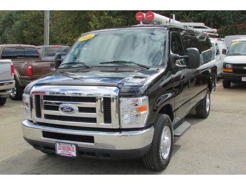 Black Ford E-Series Van E350 XL Extended 15 Passenger Van.  Click to enlarge.
