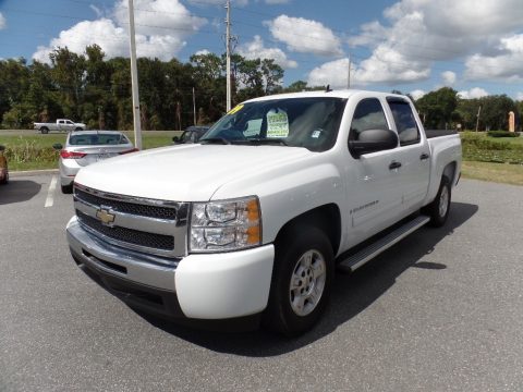 Summit White Chevrolet Silverado 1500 LT XFE Crew Cab.  Click to enlarge.