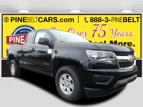 Black Chevrolet Colorado WT Extended Cab.  Click to enlarge.