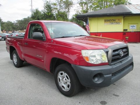 Impulse Red Pearl Toyota Tacoma Regular Cab.  Click to enlarge.