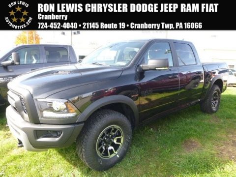 Brilliant Black Crystal Pearl Ram 1500 Rebel Crew Cab 4x4.  Click to enlarge.