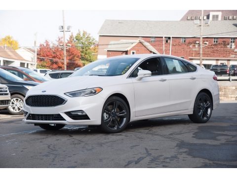 White Platinum Ford Fusion Sport AWD.  Click to enlarge.