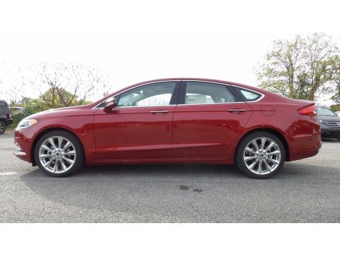 Ruby Red Ford Fusion Platinum AWD.  Click to enlarge.