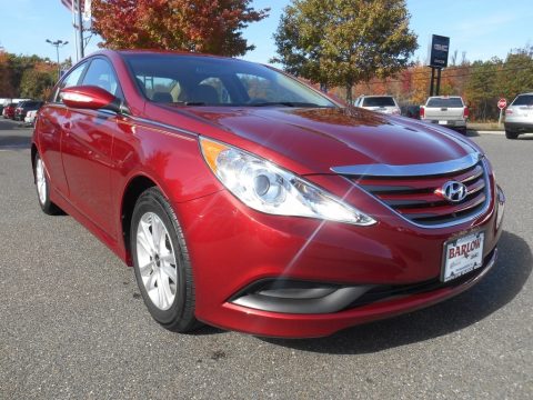 Venetian Red Hyundai Sonata GLS.  Click to enlarge.