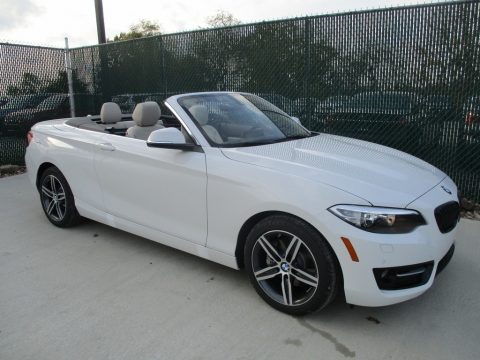 Alpine White BMW 2 Series 230i xDrive Convertible.  Click to enlarge.