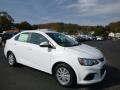Front 3/4 View of 2017 Chevrolet Sonic LT Sedan #1