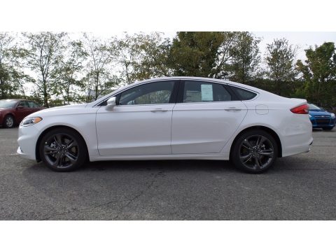 White Platinum Ford Fusion Sport AWD.  Click to enlarge.