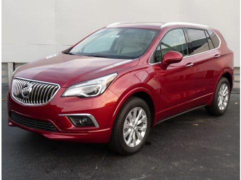 Chili Red Metallic Buick Envision Essence AWD.  Click to enlarge.