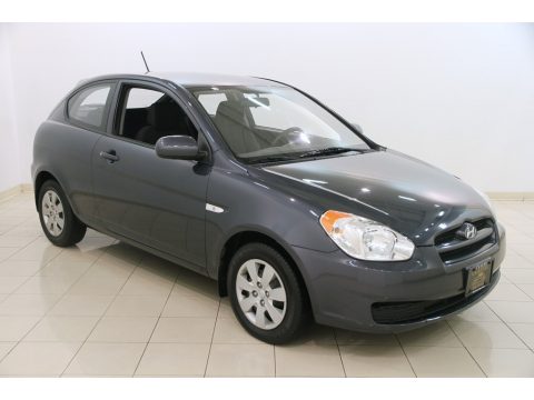 Charcoal Gray Hyundai Accent GS 3 Door.  Click to enlarge.