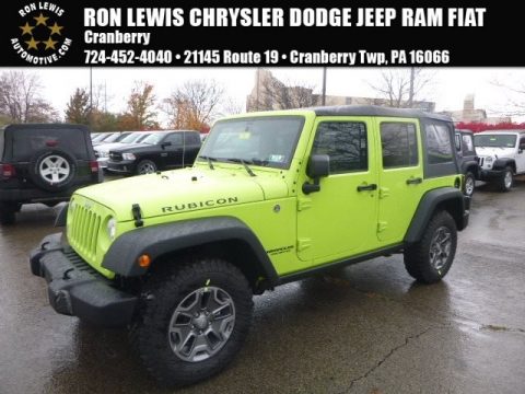 Hypergreen Jeep Wrangler Unlimited Rubicon 4x4.  Click to enlarge.