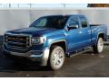Front 3/4 View of 2017 GMC Sierra 1500 SLT Double Cab 4WD #1