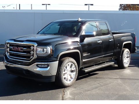Onyx Black GMC Sierra 1500 SLT Double Cab 4WD.  Click to enlarge.