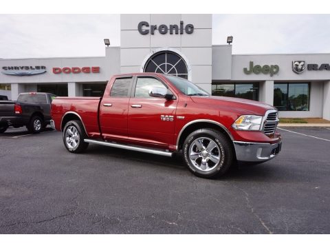 Deep Cherry Red Crystal Pearl Ram 1500 Big Horn Quad Cab.  Click to enlarge.