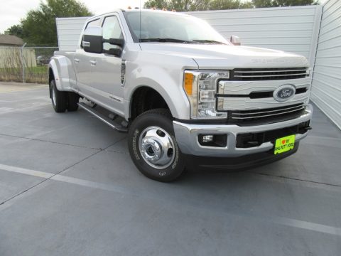 Ingot Silver Ford F350 Super Duty Lariat Crew Cab 4x4.  Click to enlarge.