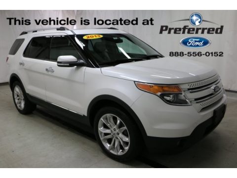 White Platinum Tri-Coat Ford Explorer Limited 4WD.  Click to enlarge.
