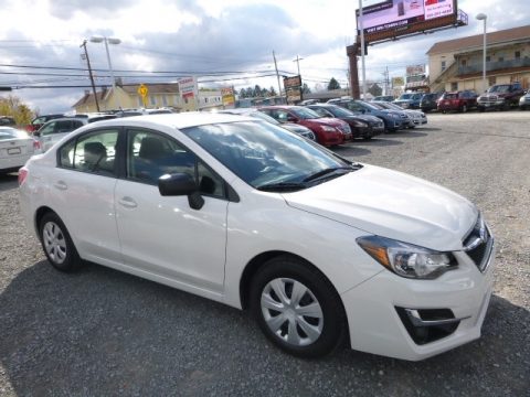 Crystal White Pearl Subaru Impreza 2.0i 4-door.  Click to enlarge.