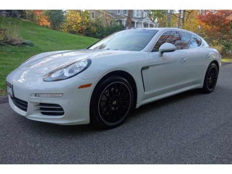 White Porsche Panamera 4S.  Click to enlarge.