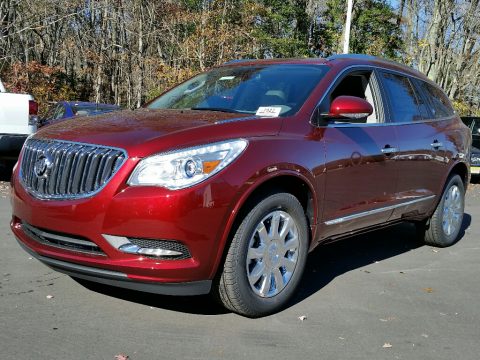 Crimson Red Tintcoat Buick Enclave Leather AWD.  Click to enlarge.