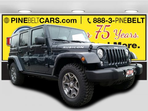 Black Jeep Wrangler Unlimited Rubicon 4x4.  Click to enlarge.
