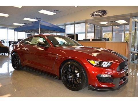 Ruby Red Ford Mustang Shelby GT350.  Click to enlarge.