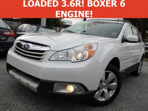 Satin White Pearl Subaru Outback 3.6R Limited Wagon.  Click to enlarge.