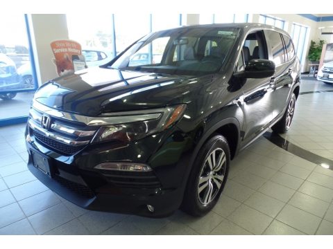 Black Forest Pearl Honda Pilot EX-L AWD.  Click to enlarge.