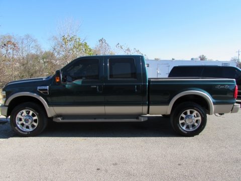 Forest Green Metallic Ford F250 Super Duty King Ranch Crew Cab 4x4.  Click to enlarge.