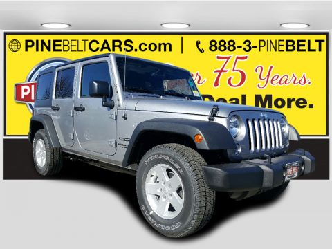 Billet Silver Metallic Jeep Wrangler Unlimited Sport 4x4.  Click to enlarge.
